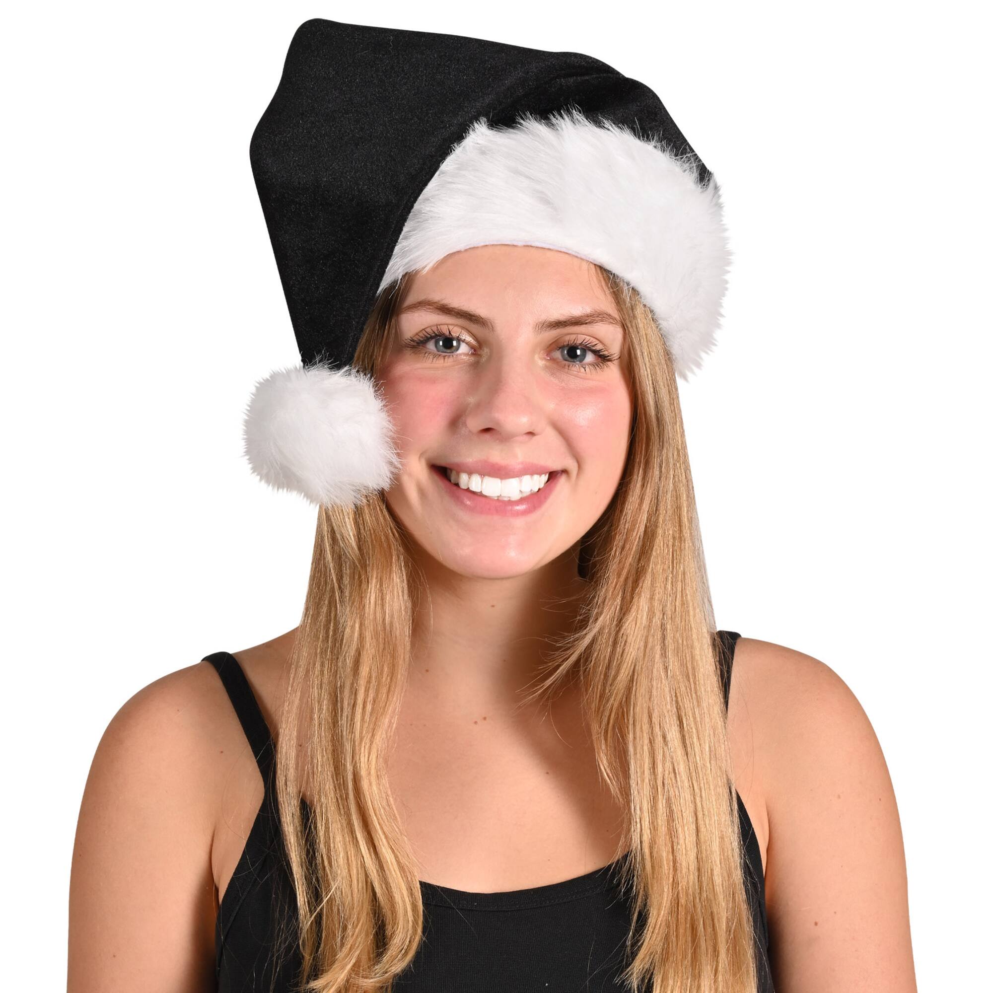 Beistle Black Adult Santa Hats, 2 Pack